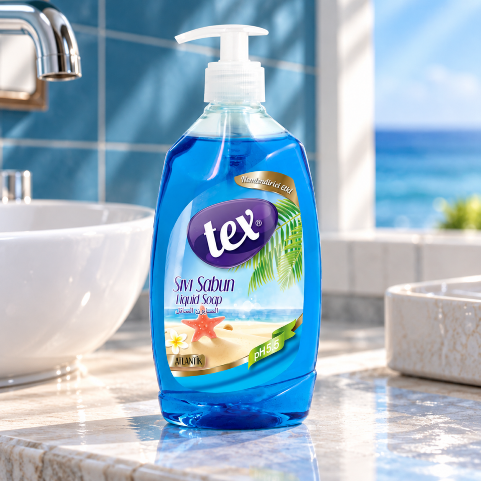 Tex Sıvı El Sabunu Atlantik Şeffaf 750 Ml