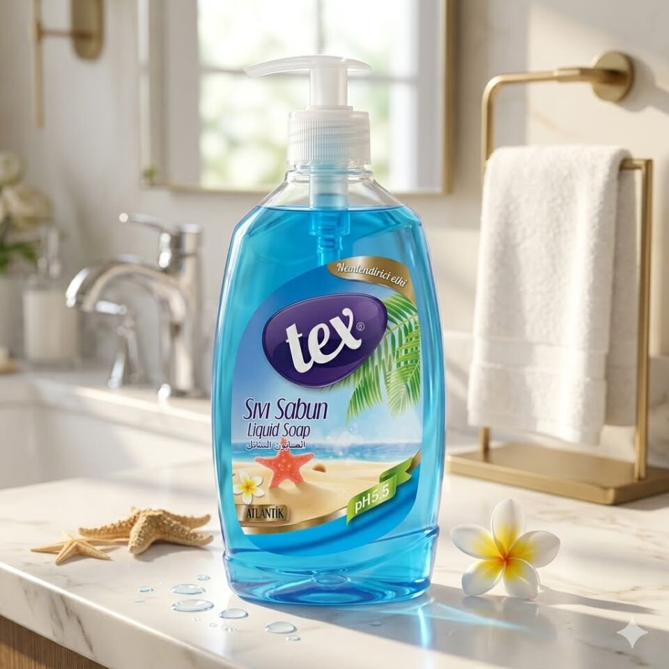 Tex Sıvı El Sabunu Atlantik (Şeffaf) 750 Ml