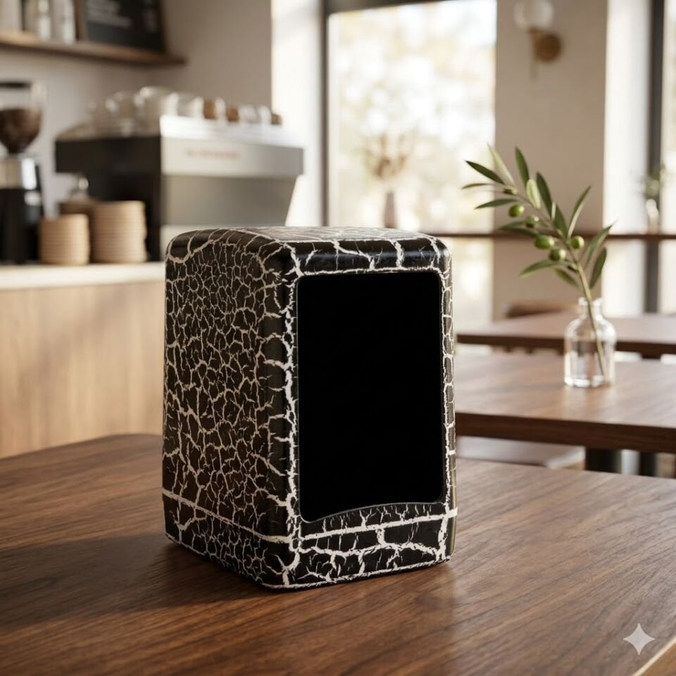 Desenli Peçetelik Siyah