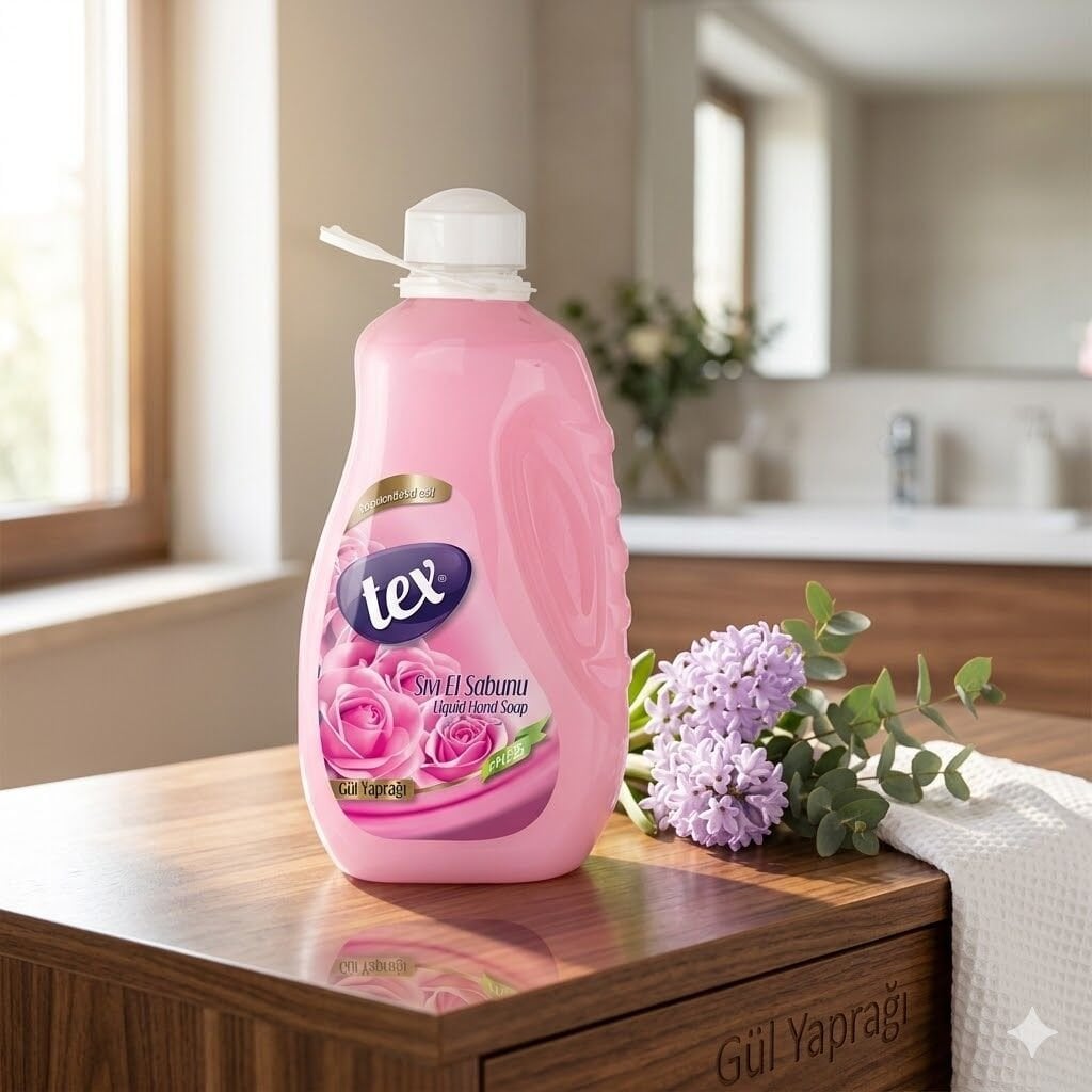 Tex Sıvı El Sabunu Gül Yaprağı (Pet) 3 Kg
