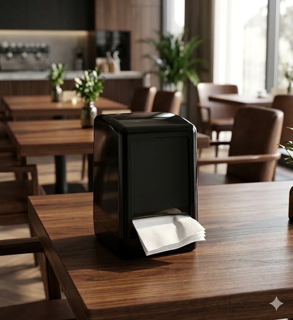 Masa Üstü Peçete Dispenseri Siyah (Ağır)