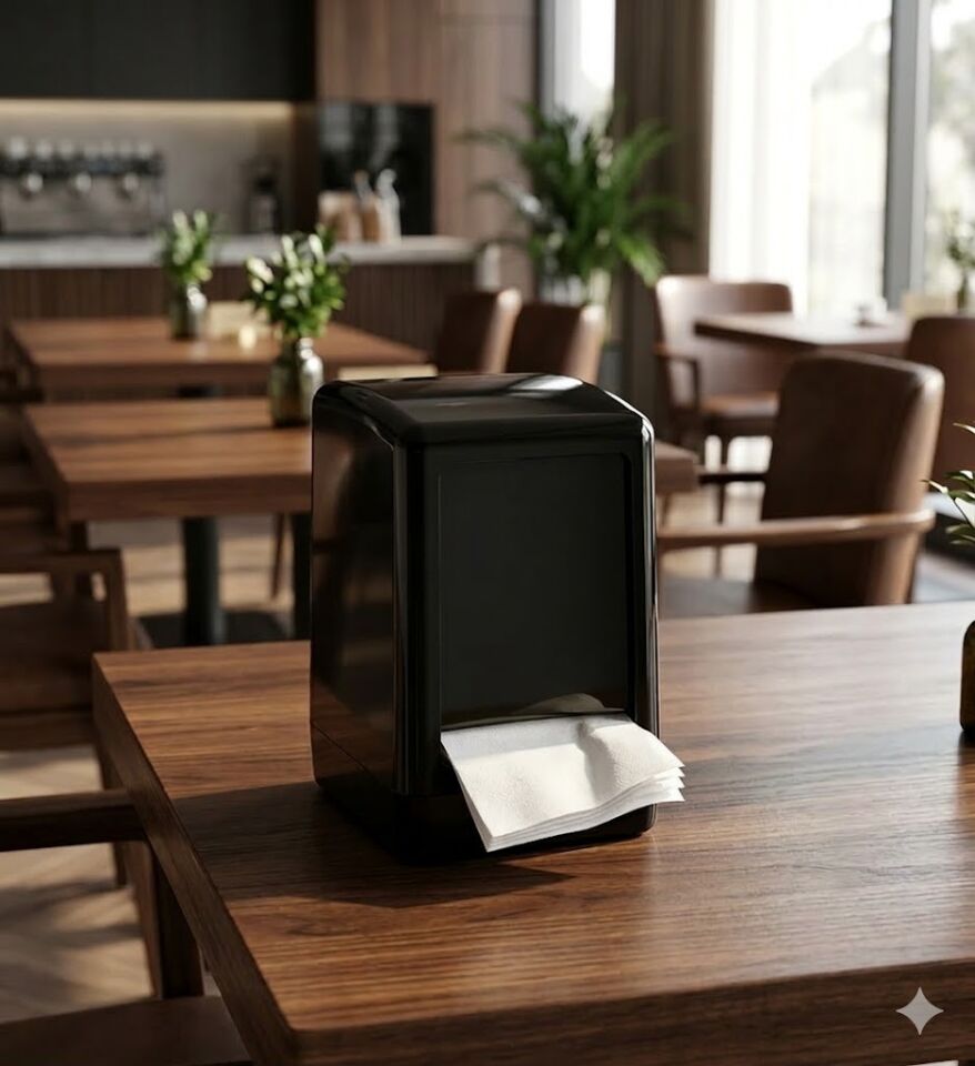 Masa Üstü Peçete Dispenseri Siyah (Ağır)
