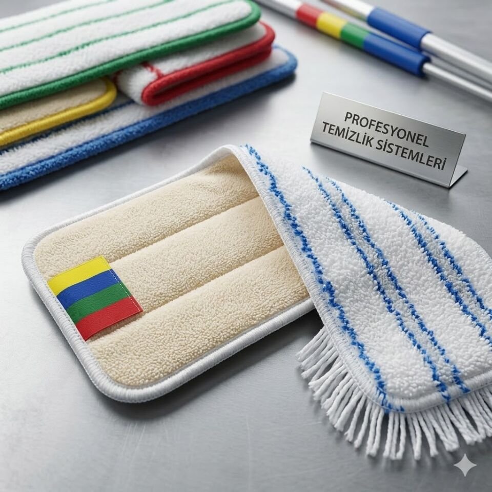 Mikrofiber Velkro Mop Yedeği 60 Cm  (Polyester-Örme Kumaş)