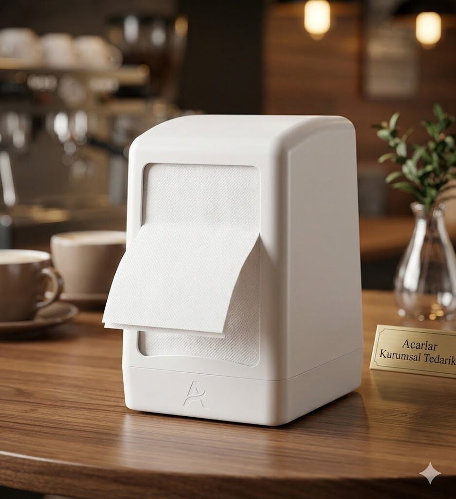 Masa Üstü Peçete Dispenseri Beyaz (Ağır)