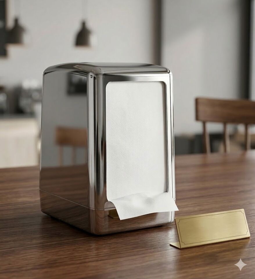 Masa Üstü Peçete Dispenseri Krom Kaplama (Ağır)