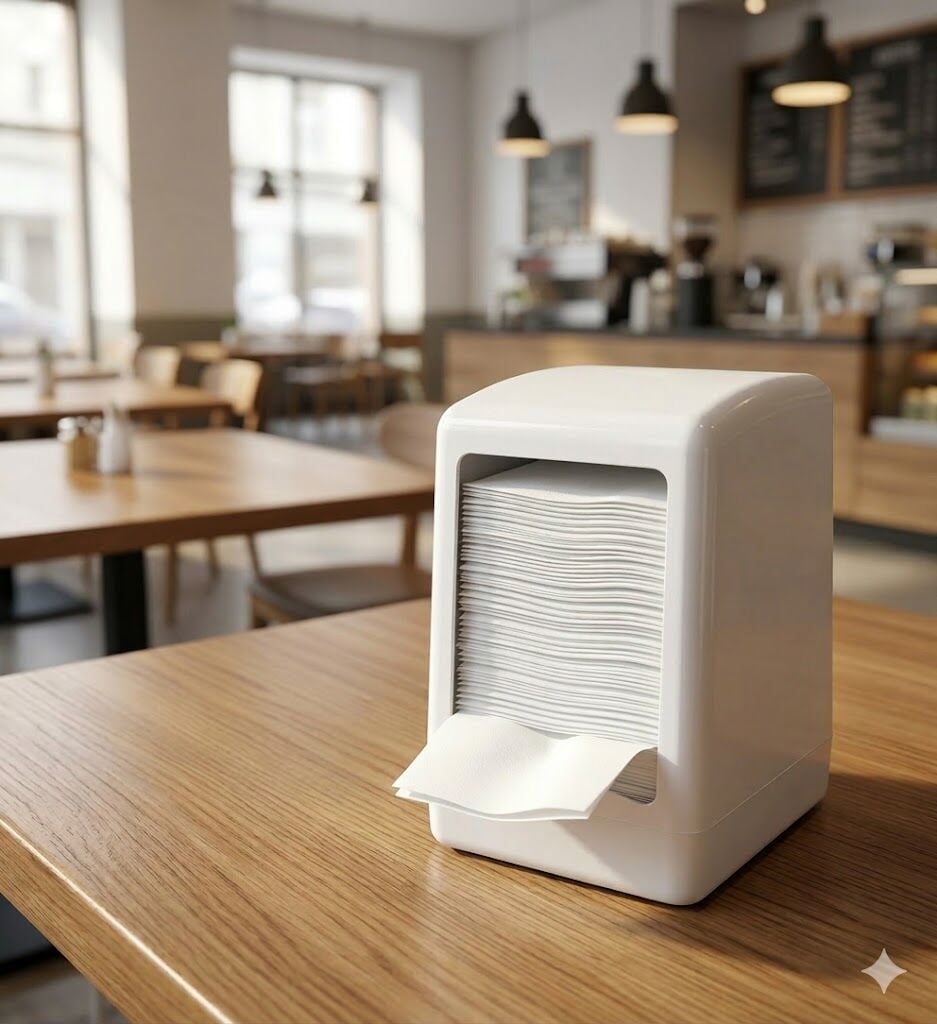 Masa Üstü Peçete Dispenseri Beyaz (Hafif)