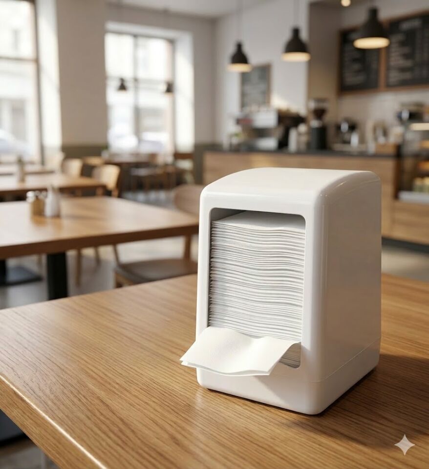 Masa Üstü Peçete Dispenseri Beyaz (Hafif)