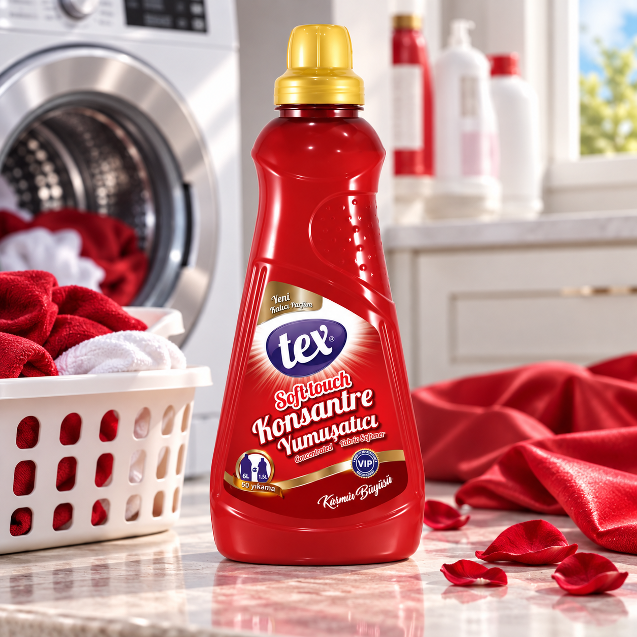 Tex Çamaşır Yumuşatıcısı Konsantre Kaşmir Büyüsü Kırmızı 1.25 Kg