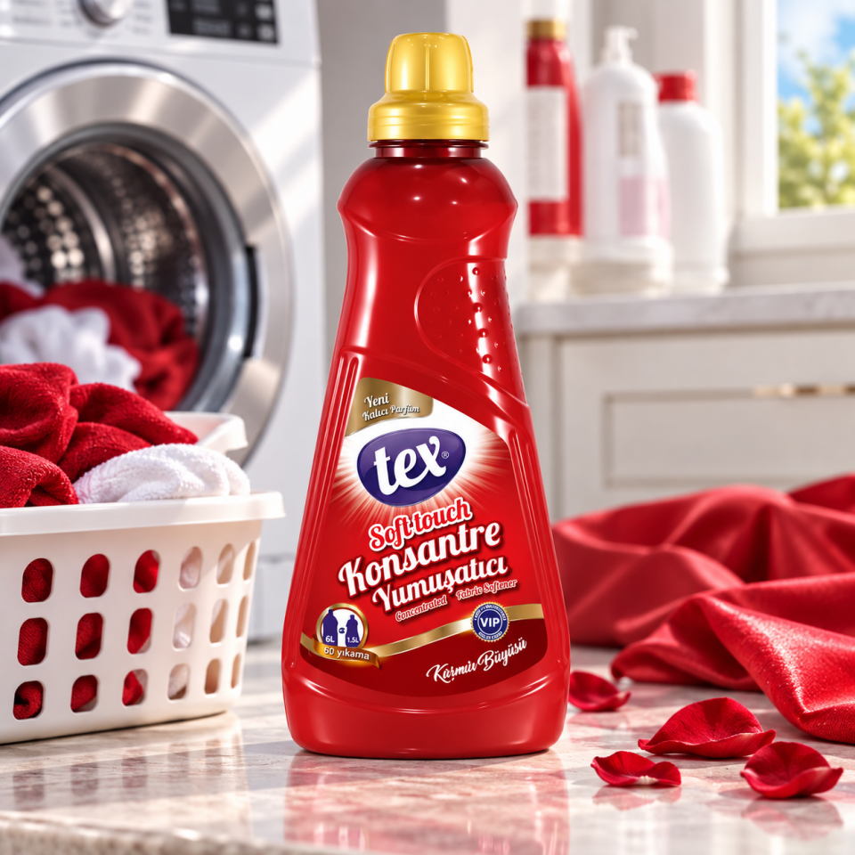 Tex Çamaşır Yumuşatıcısı Konsantre Kaşmir Büyüsü Kırmızı 1.25 Kg