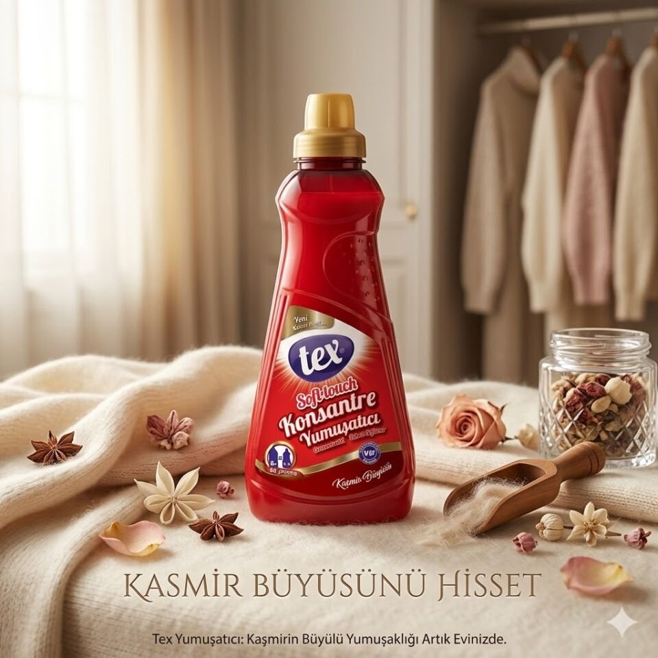Tex Çamaşır Yumuşatıcısı Konsantre Kaşmir Büyüsü Kırmızı 1.25 Kg