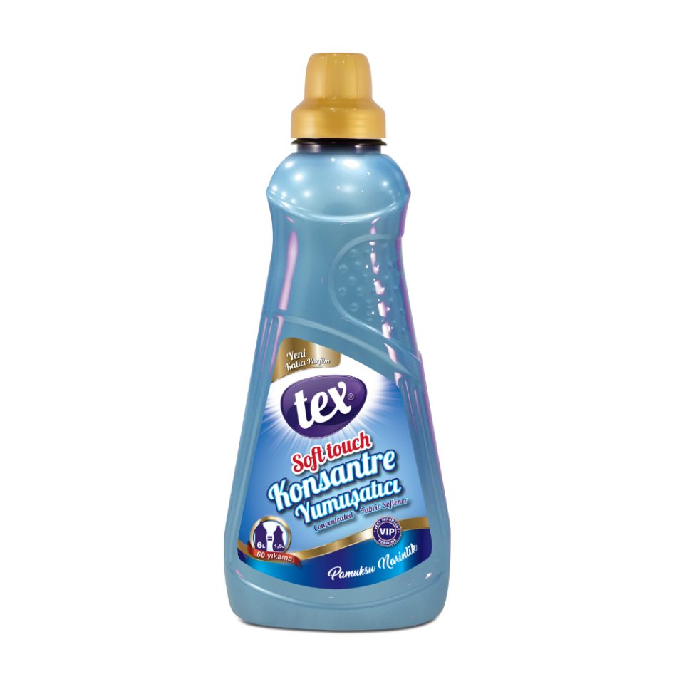 Tex Çamaşır Yumuşatıcısı Konsantre Pamuksu Narinlik Mavi 1.25 Kg