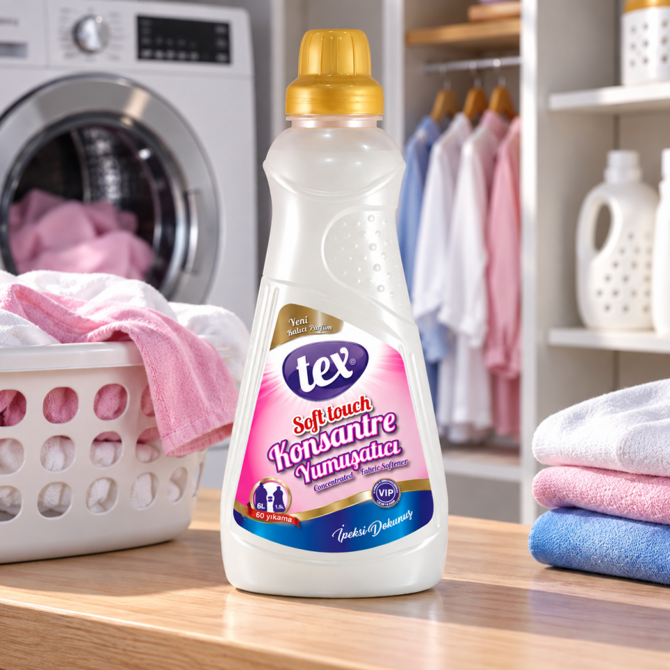 Tex Çamaşır Yumuşatıcısı Konsantre İpeksi Dokunuş Beyaz 1.25 Kg