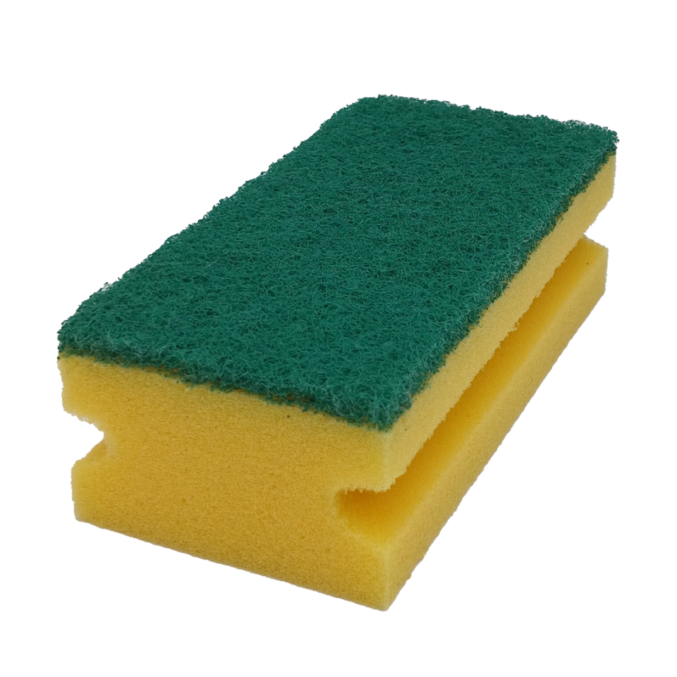 Endüstriyel Temizlik Süngeri Yeşil Keçe (Genel Temizlik), 10'Lu Paket 7X14