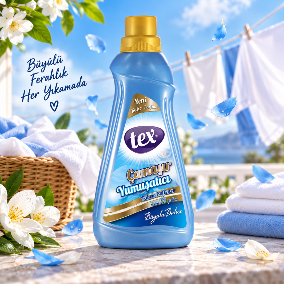 Tex Çamaşır Yumuşatıcısı Büyülü Bahçe Mavi 1000 Gr