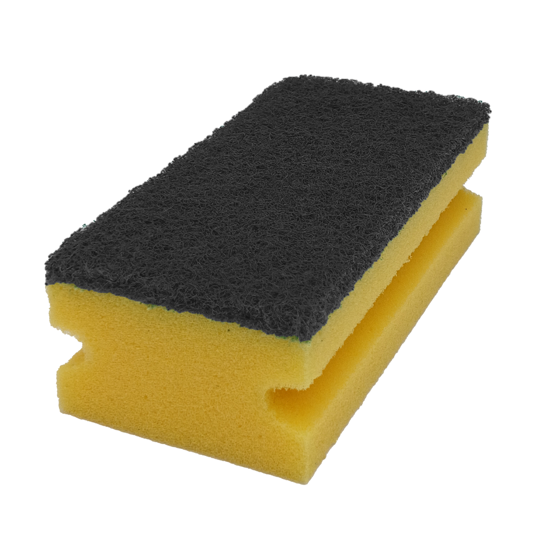 ENDÜSTRİYEL TEMİZLİK SÜNGERİ SİYAH KEÇE (AĞIR KİRLER), 10'LU PAKET 7x14
