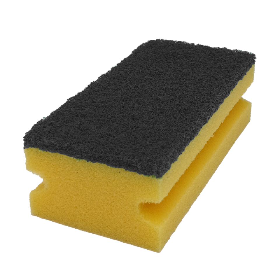 Endüstriyel Temizlik Süngeri Siyah Keçe (Ağır Kirler), 10'Lu Paket 7X14