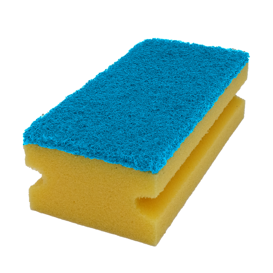 Endüstriyel Temizlik Süngeri Mavi Keçe (Çizmez Yüzey), 10'Lu Paket 7X14