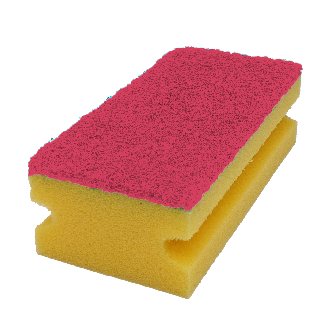 ENDÜSTRİYEL TEMİZLİK SÜNGERİ FUŞYA KEÇE, 10'LU PAKET 7x14