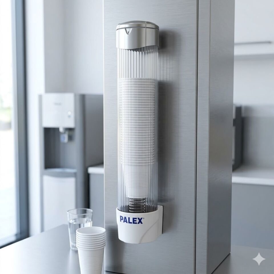 Plastik Bardak Dispenseri Mıknatıslı Beyaz