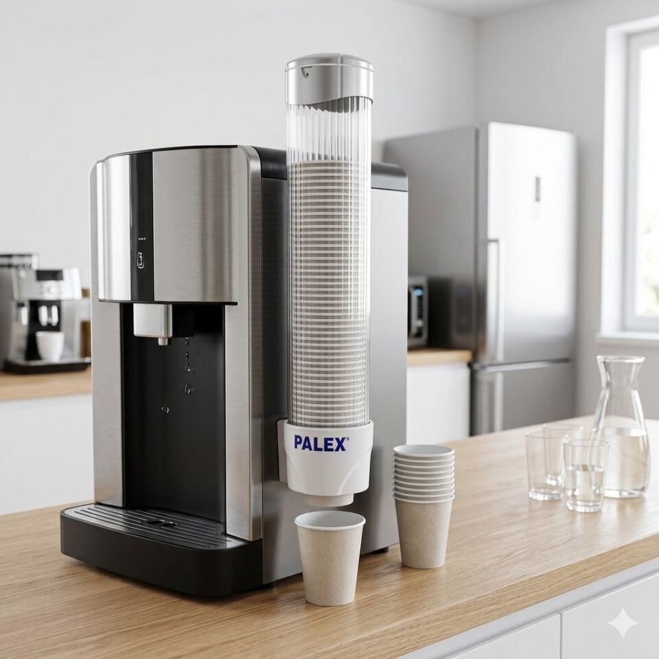 Karton Bardak Dispenseri Mıknatıslı Beyaz