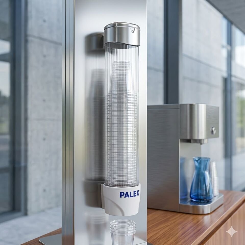 Karton Bardak Dispenseri Vidalı Beyaz