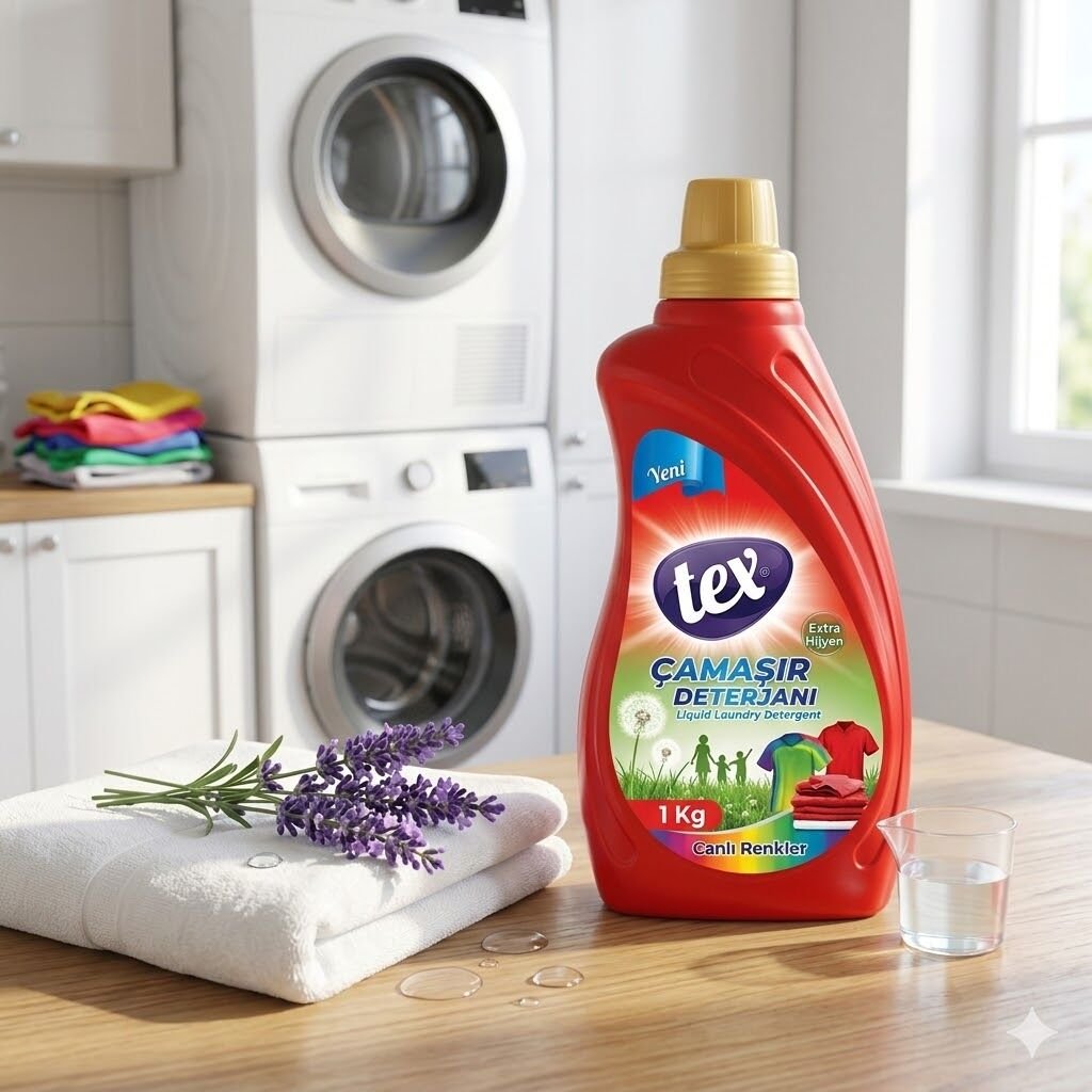 Tex Sıvı Çamaşır Deterjanı Canlı Renkler 1 Kg