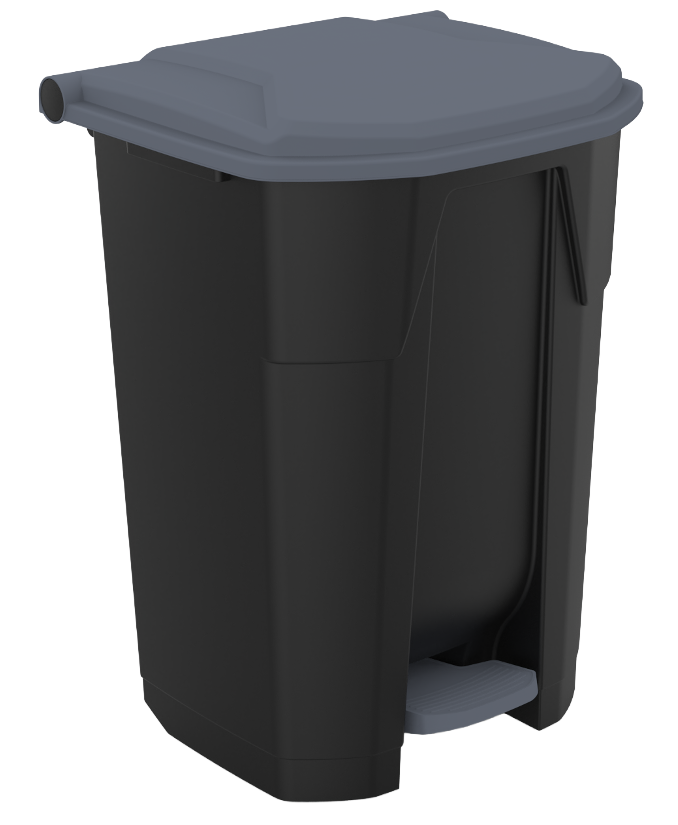 Pedallı Çöp Kovası 50 Lt Siyah