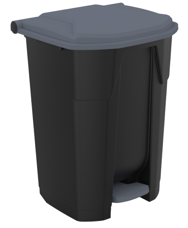 Pedallı Çöp Kovası 70 Lt Siyah