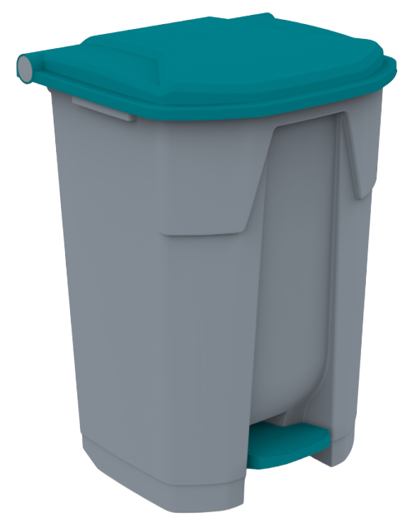 Pedallı Çöp Kovası 70 Lt Gri