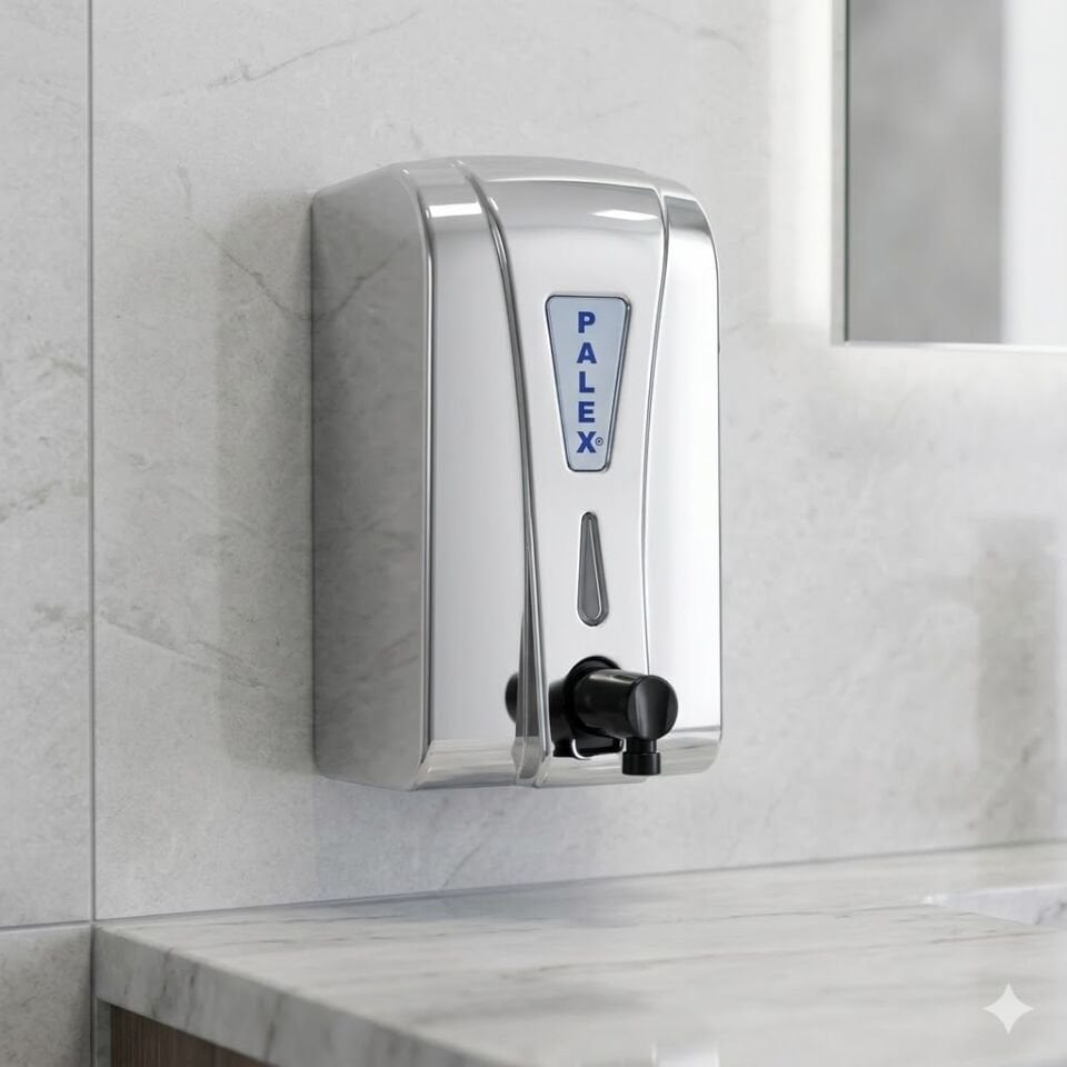 Üstten Dolmalı Köpük Sabun Dispenseri Krom Kaplama 550 Cc
