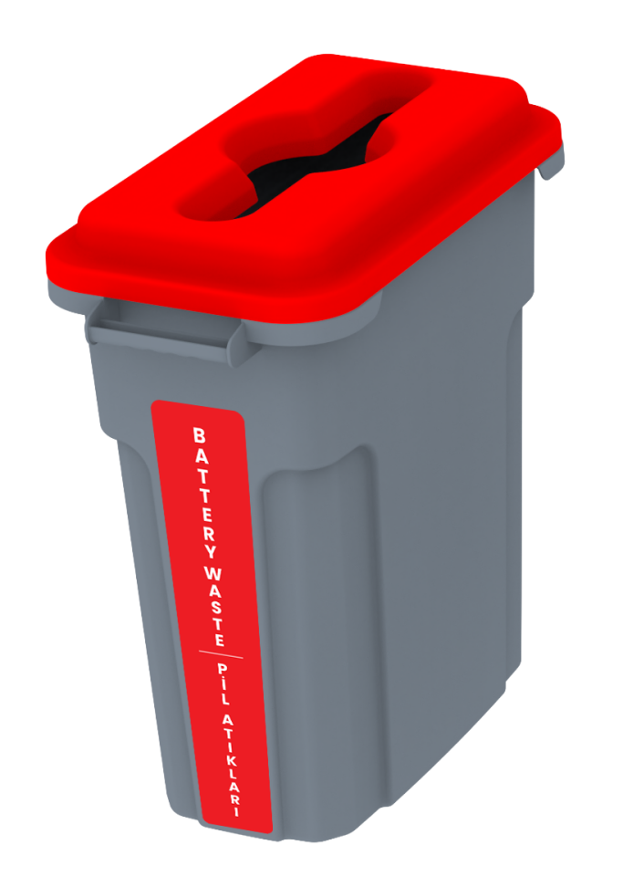 PİL ATIK KUTUSU DÜZ KAPAKLI 70 LT