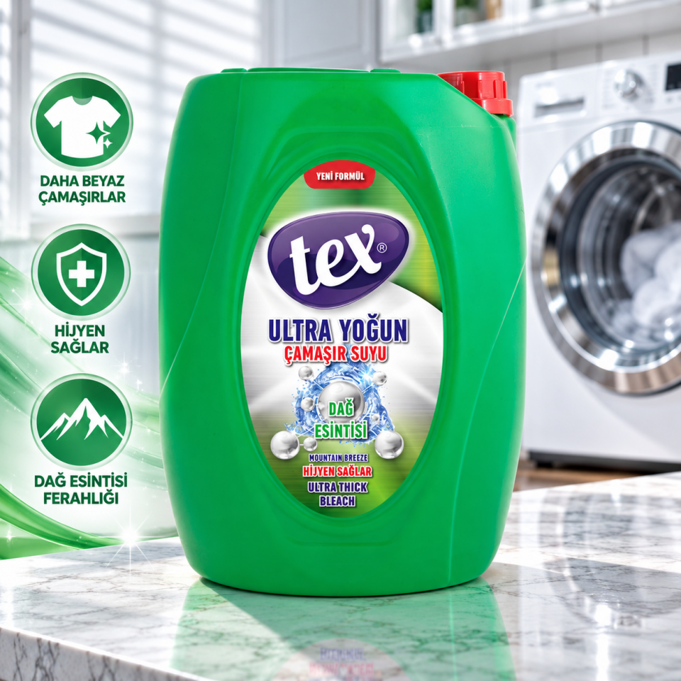 Tex Ultra Çamaşır Suyu Dağ Esintisi 4 Kg