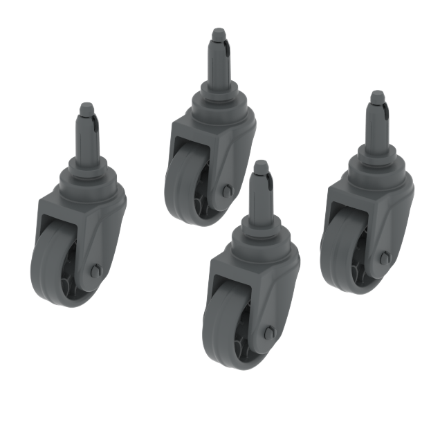 GERİ DÖNÜŞÜM KOVASI TEKER SETİ 4'LÜ