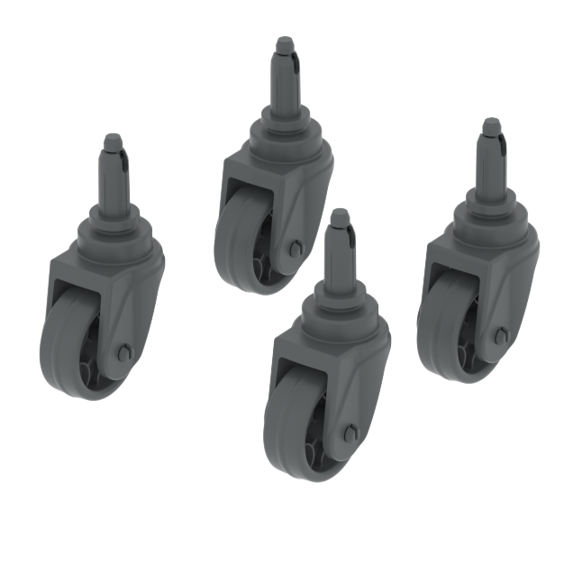 Geri Dönüşüm Kovası Teker Seti 4'Lü