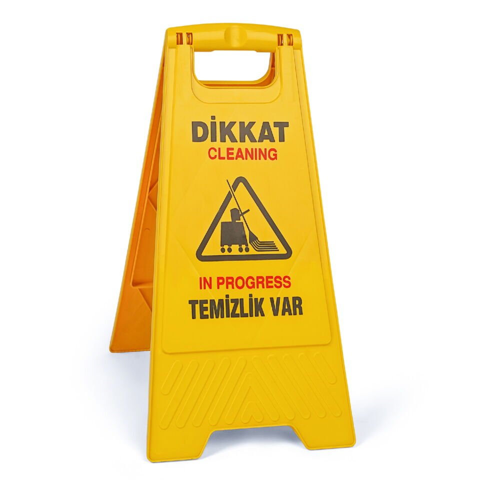 Temizlik Var Levhası 950 Gr - Türkçe + İngilizce