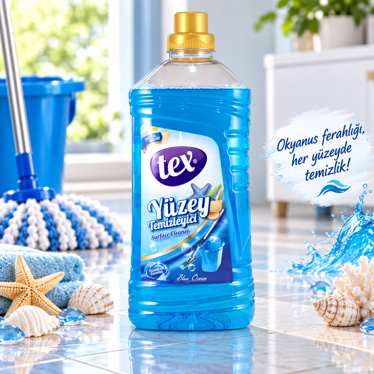Tex Genel Yüzey Temizleyici Ocean (Mavi) 2.5Kg