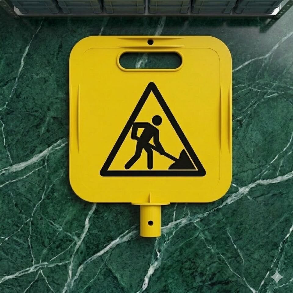 Dubalı Uyarı Levhası Başlık 26X26 Cm ''Çalışma Var'' 232 Gr