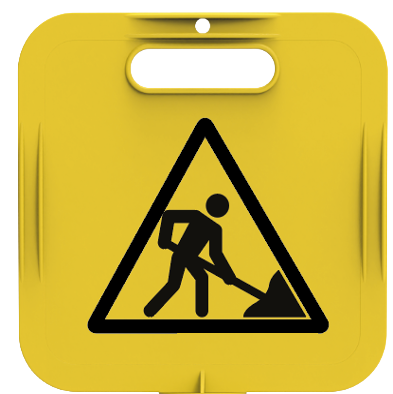 DUBALI UYARI LEVHASI BAŞLIK 26x26 CM ''ÇALIŞMA VAR'' 232 GR