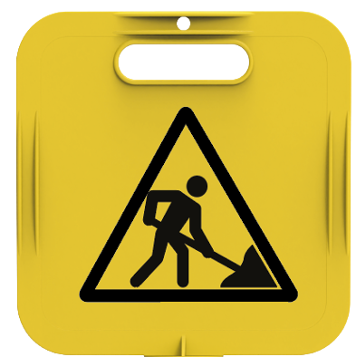 Dubalı Uyarı Levhası Başlık 26X26 Cm ''Çalışma Var'' 232 Gr