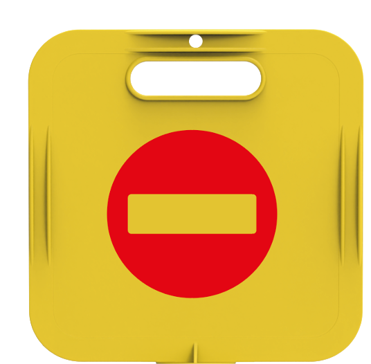 DUBALI UYARI LEVHASI BAŞLIK 26x26 CM ''GİRİLMEZ'' 232 GR