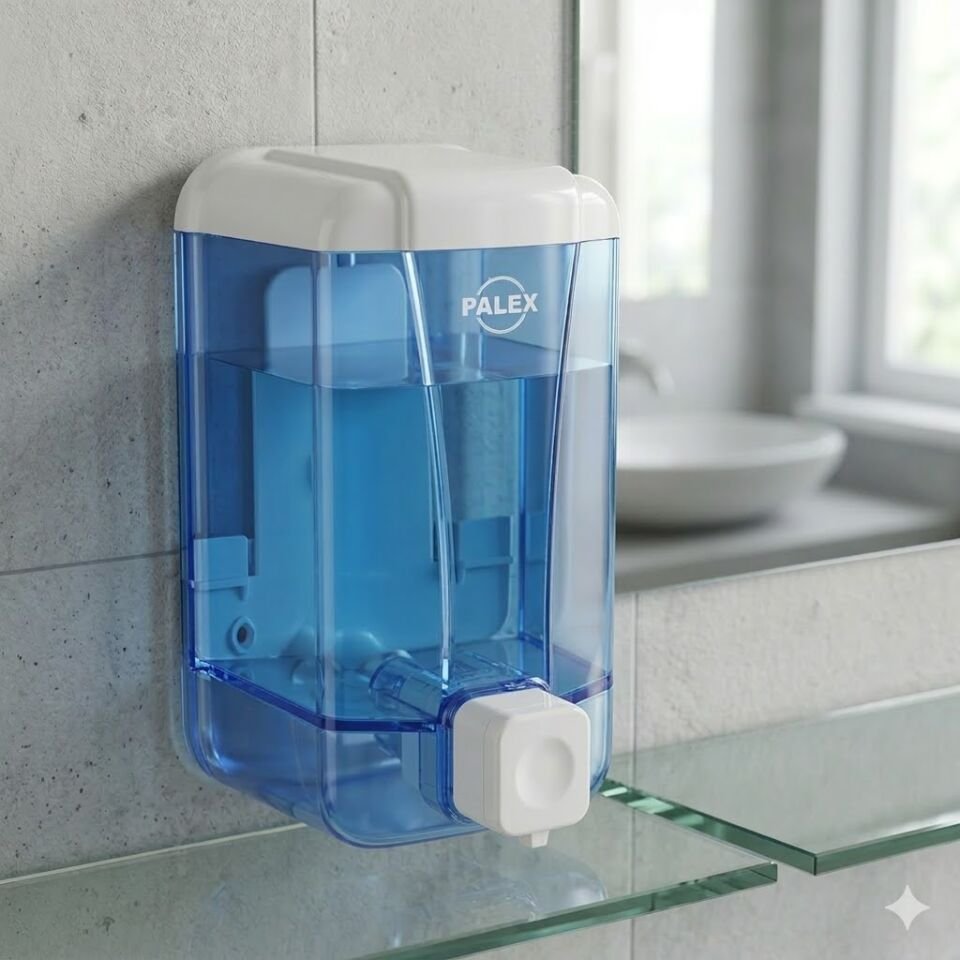 Sıvı Sabun Dispenseri 1000 Cc Şeffaf Mavi