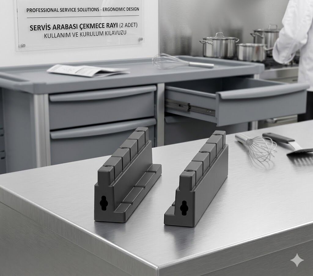 Servis Arabası Çekmece Rayı (2 Adet)