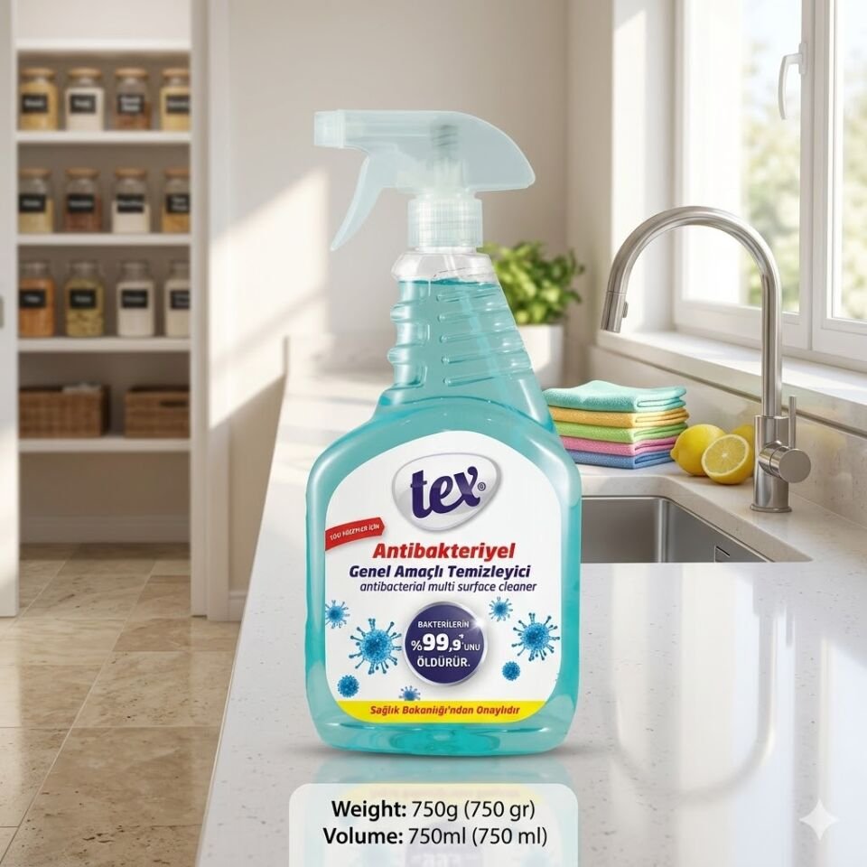 Tex Antibak Genel Amaçlı Temizlik 750 Ml Mavi