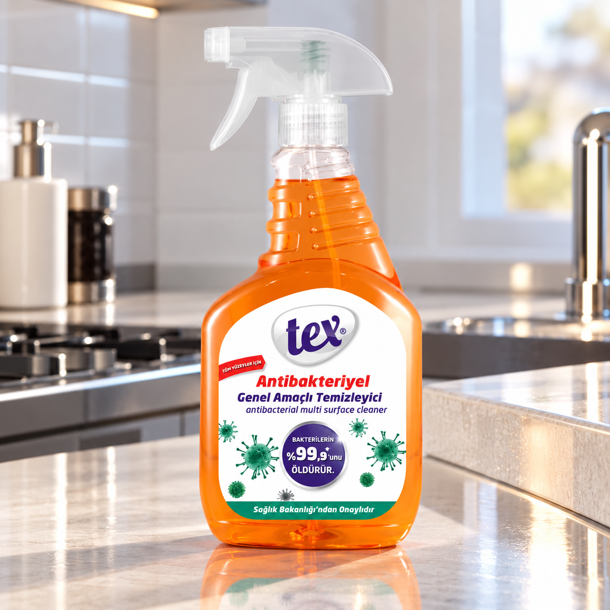 Tex Antibakteriyel Genel Amaçlı Temizleyici Turuncu 750 Ml