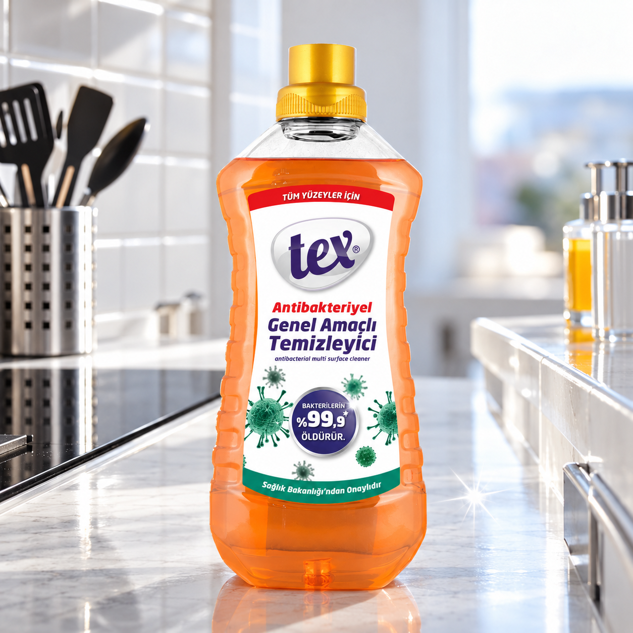Tex Antibakteriyel Genel Amaçlı Temizleyici 1,5 Lt  Turuncu