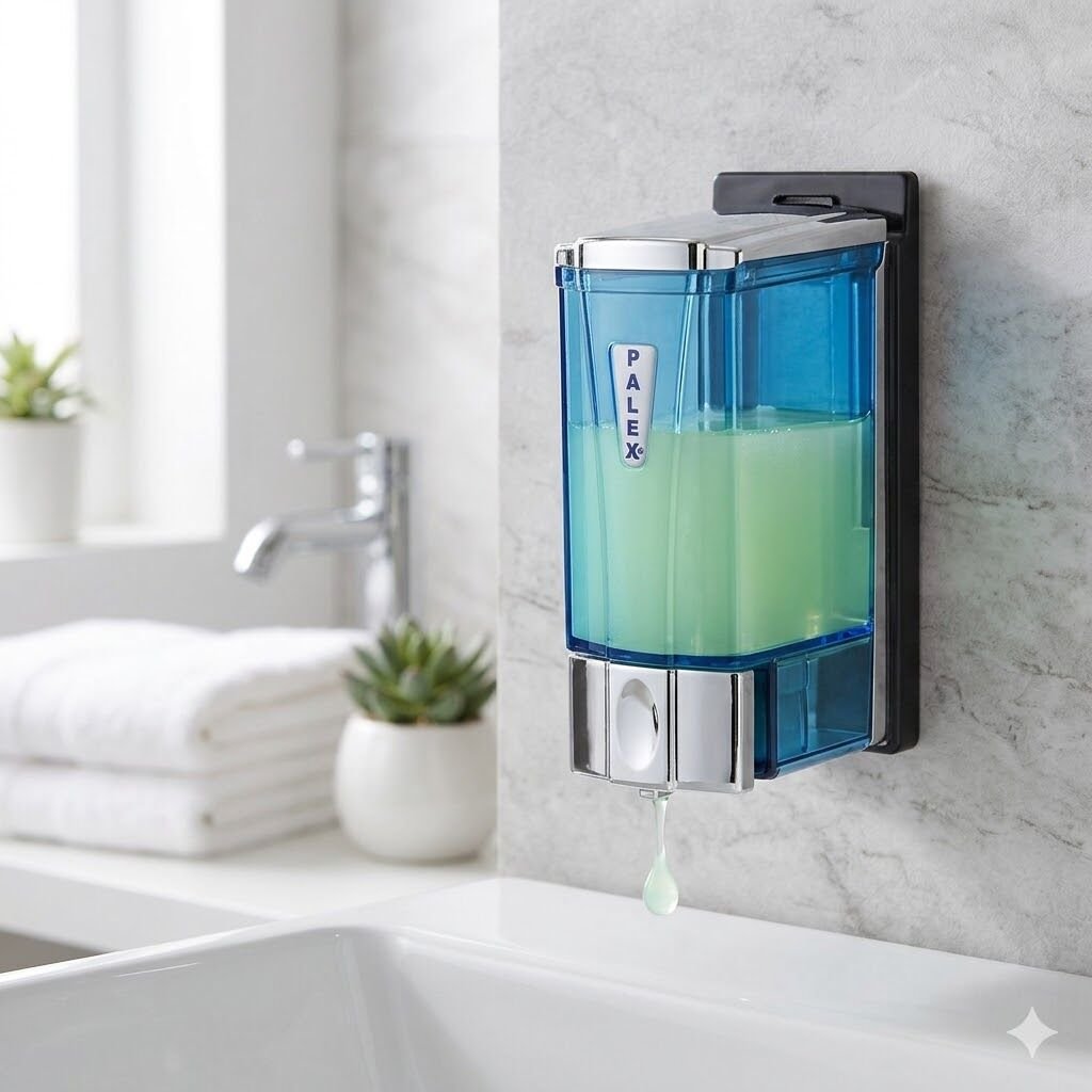 Mini Sıvı Sabun Dispenseri 250 Cc Şeffaf Krom