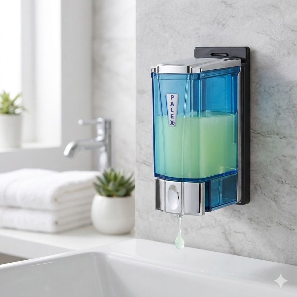 Mini Sıvı Sabun Dispenseri 250 Cc Şeffaf Krom