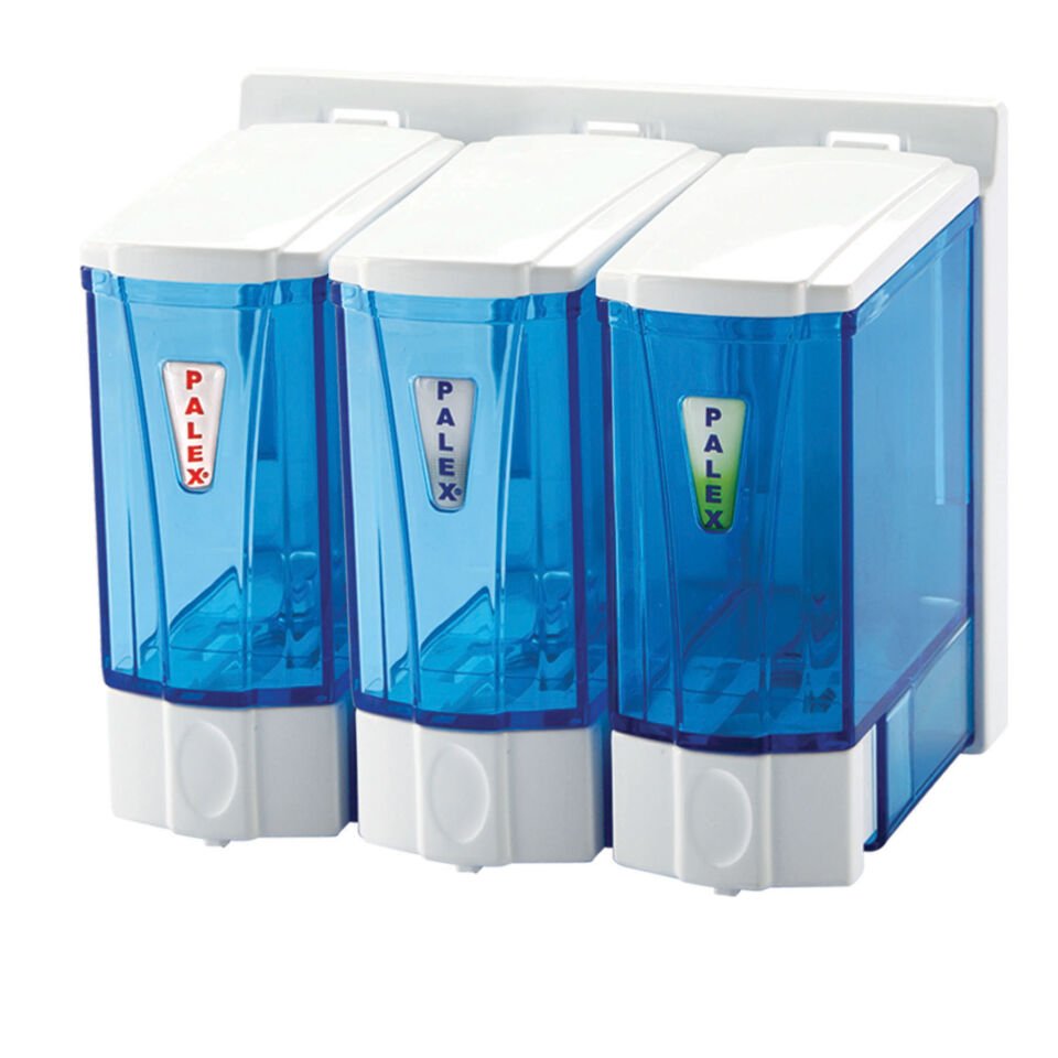 Mini Sıvı Sabun Dispenseri Üçlü 250*3 Cc Krom Kaplama