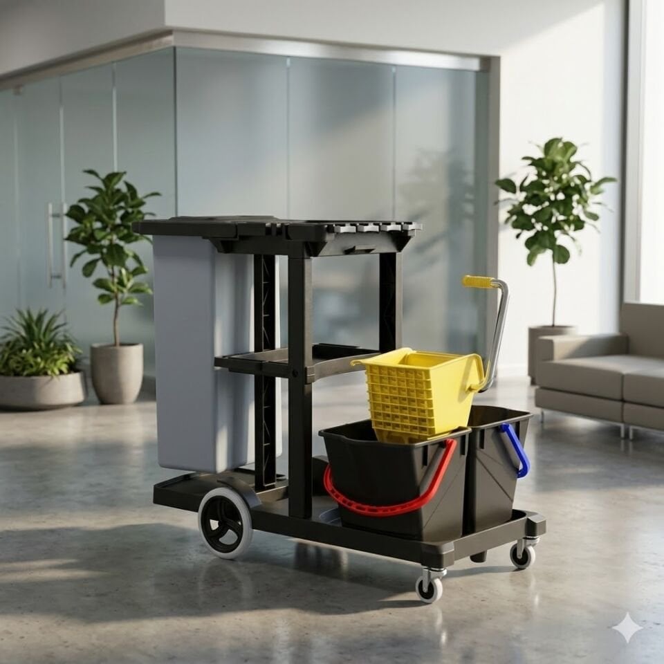 Enjoy Kat Arabası (1*80 Lt Branda ''1S-Br-000018'', 2*Enjoy Kova ''Utp800'', Enjoy Plastik Pres ''Utp792'' ) 2X18 Lt 900X510X240