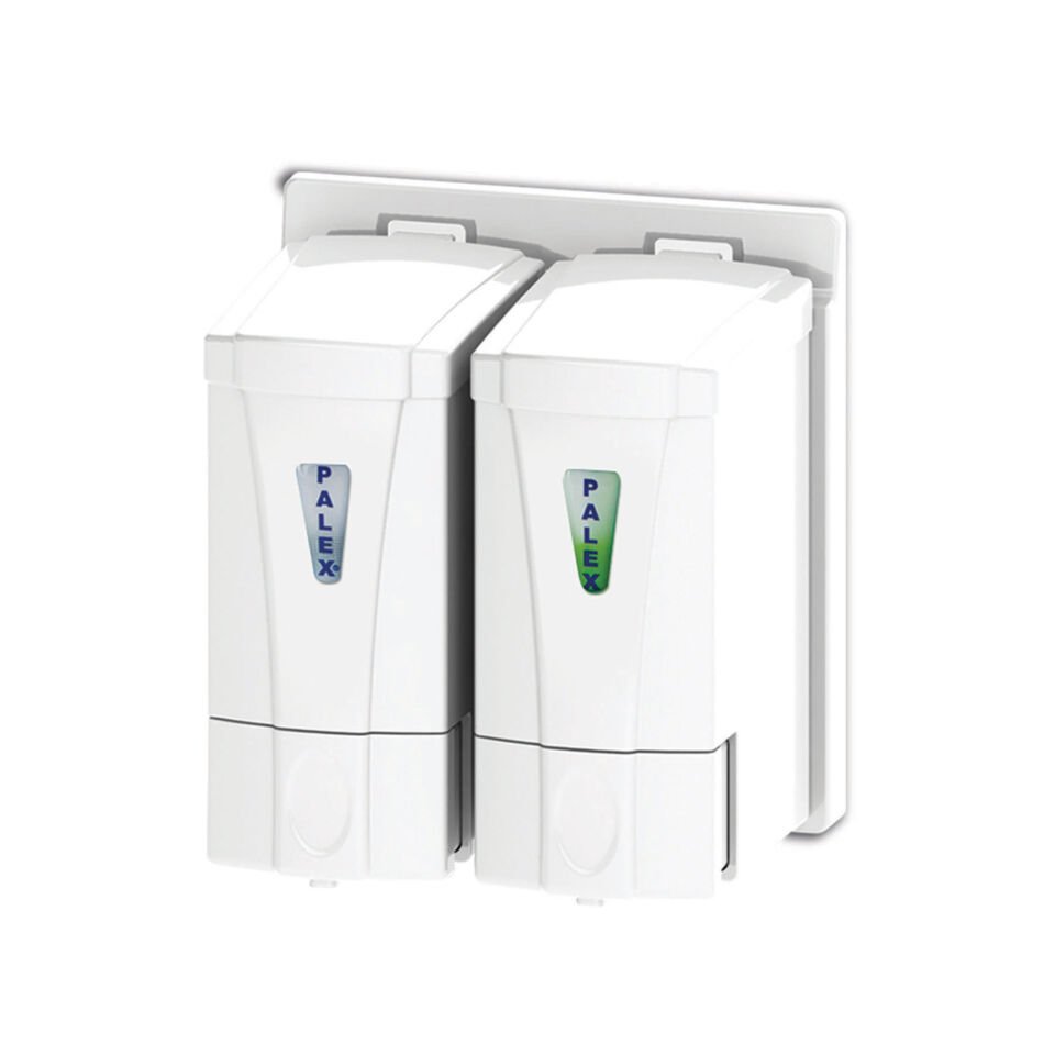 Mini Sıvı Sabun Dispenseri Çiftli 250*2 Cc Beyaz